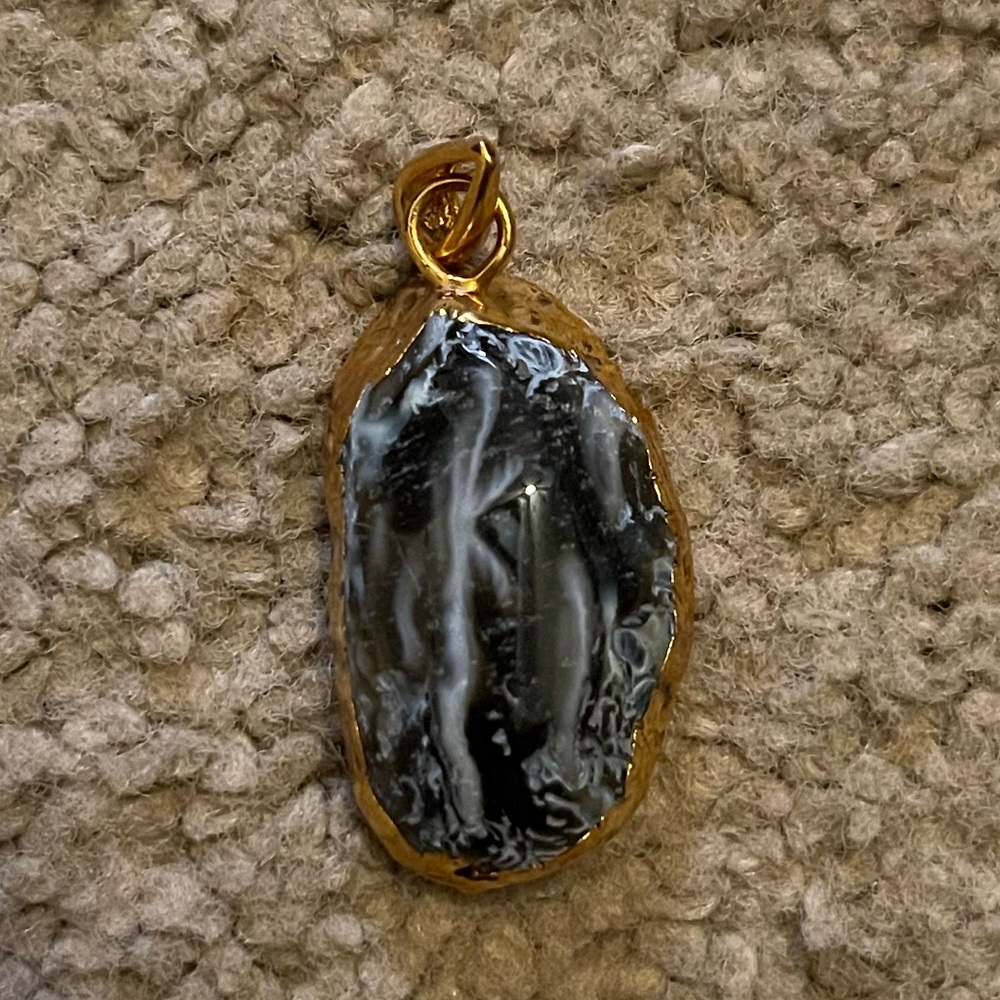 Blue & Gold Necklace pendant